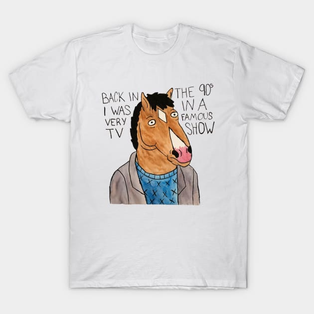 BoJack Horseman Watercolor Sticker (w/ Theme Song) T-Shirt by artbyliv